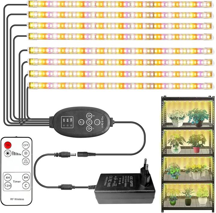 Sinjialight 8er-Set LED-Pflanzenwachstumslichtstreifen mit Timer (LED)