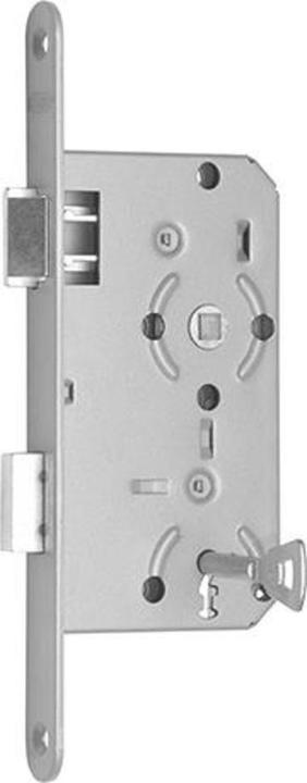 Actual product image Bever Mortise lock right, BB, DIN, stub, forend silver lacquered (Mortise lock)