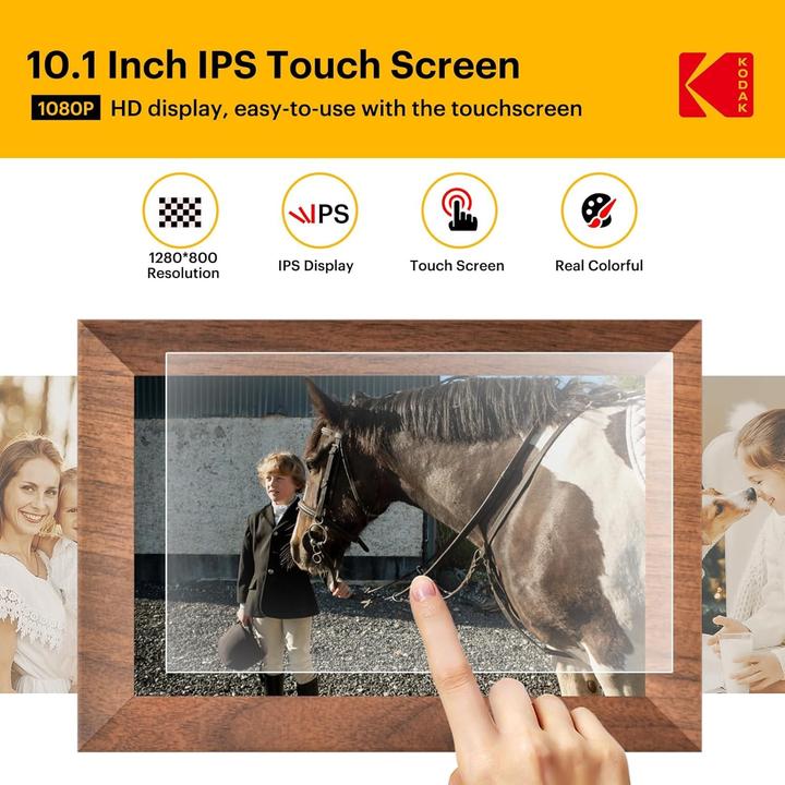 Produktbild Kodak WLAN-Digitaler Bilderrahmen mit Touchscreen, automatischer Rotation und Cloud-Speicher (10.10", 1280 x 800 Pixel)