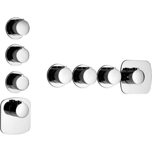 Gessi, Badarmatur, Tondo, Fertigmontageset mit 3 separaten Wegen, 43236