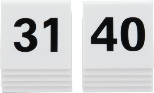 Produktbild Securit Tischnummernset 31 - 40, weiá, Acryl