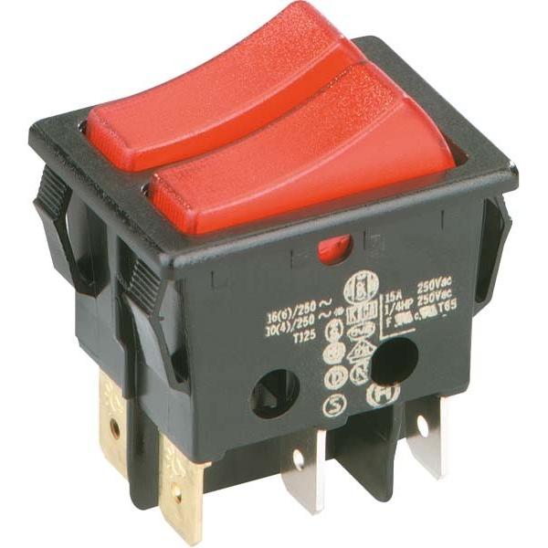 Bachmann EB-Wippenschalter, Taster + Schalter, Rot