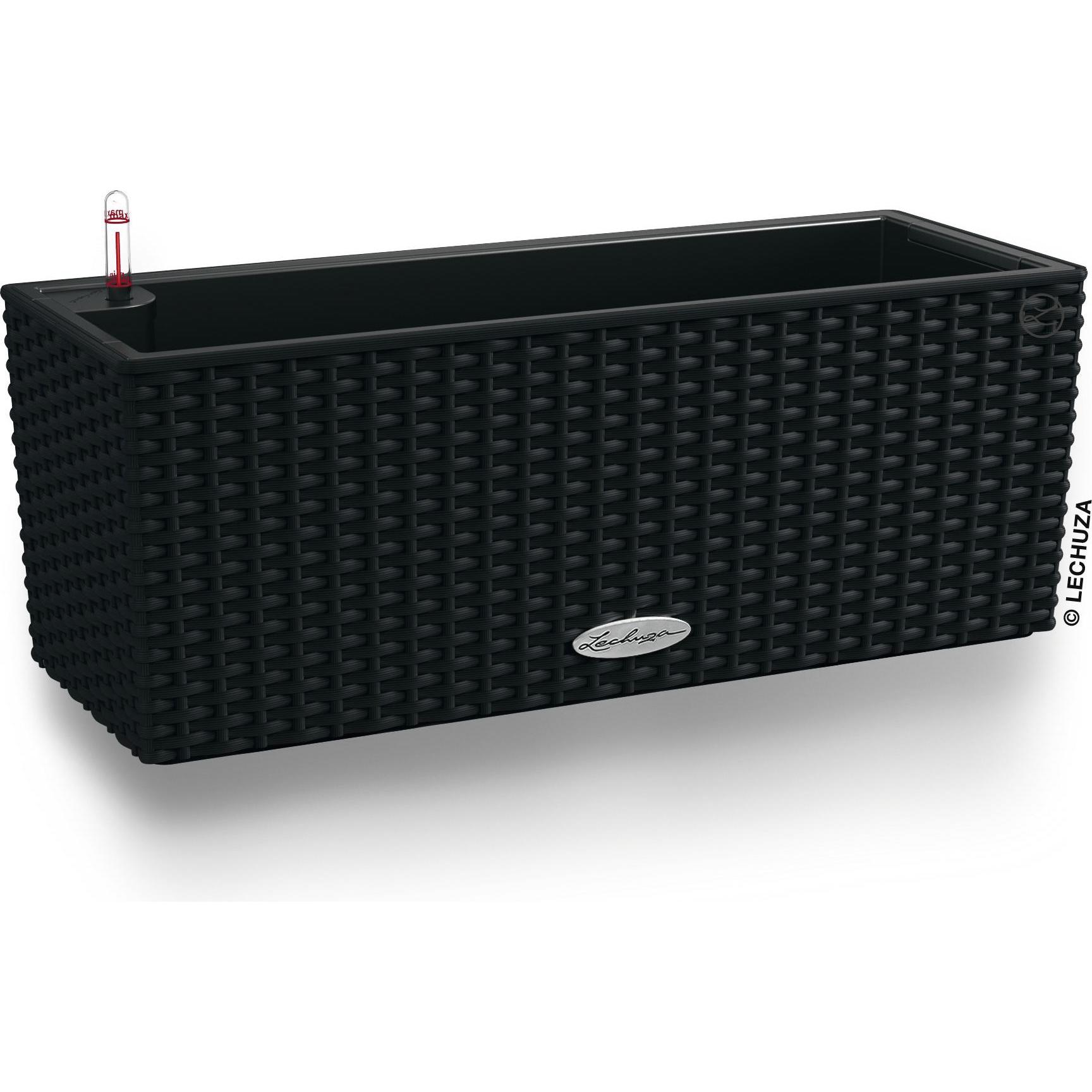 Lechuza, Vaso da fiori, Trend Collection BALCONERA Cottage 50 tutto in uno nero grafite (50 cm)