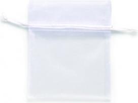 Produktbild Glorex Organzasäckchen 10x12,5 cm 5St weiss (Organzabeutel, 5 x)
