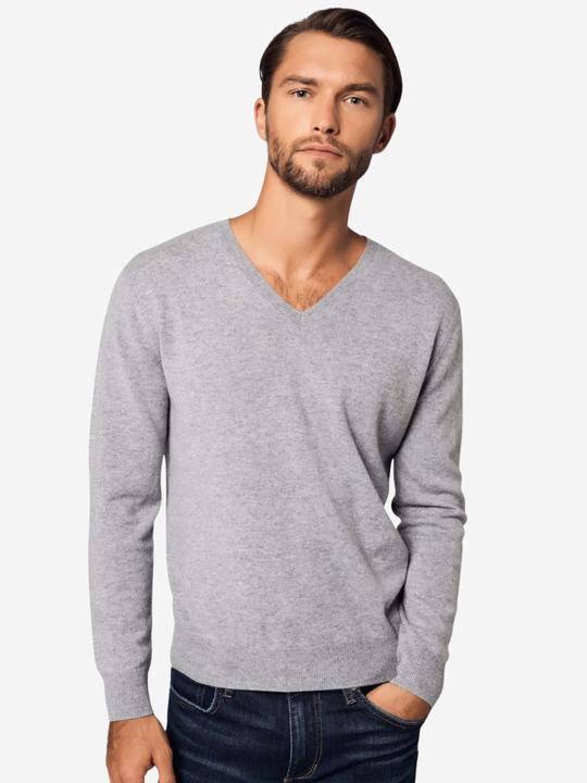 Actual product image Bellemere Pullover Solid V-Neck Merino Sweater (XL)