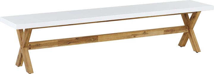 Produktbild Beliani Gartenmöbel Set Faserzement weiss 8-Sitzer 5-teilig OLBIA (200 x 100 x 75 cm)