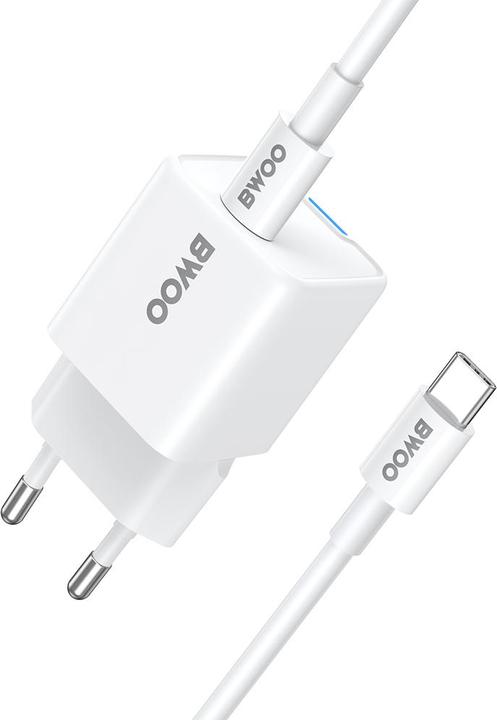 Actual product image Bwoo GaN 30W Wall Charger USB-C port with C-C 60W cable (30 W)