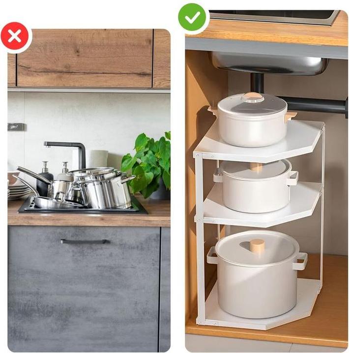 Actual product image Hermex Worktop corner shelf