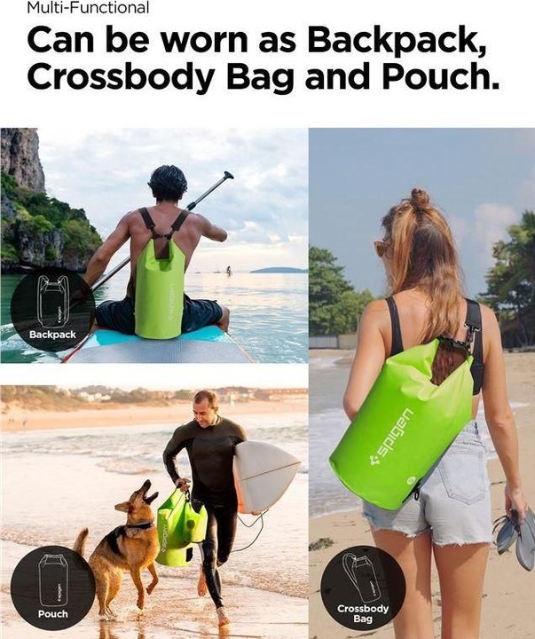 Actual product image Spigen Aqua Shield A630 bag waterproof 20 l + bag 2 l - green (20 l)