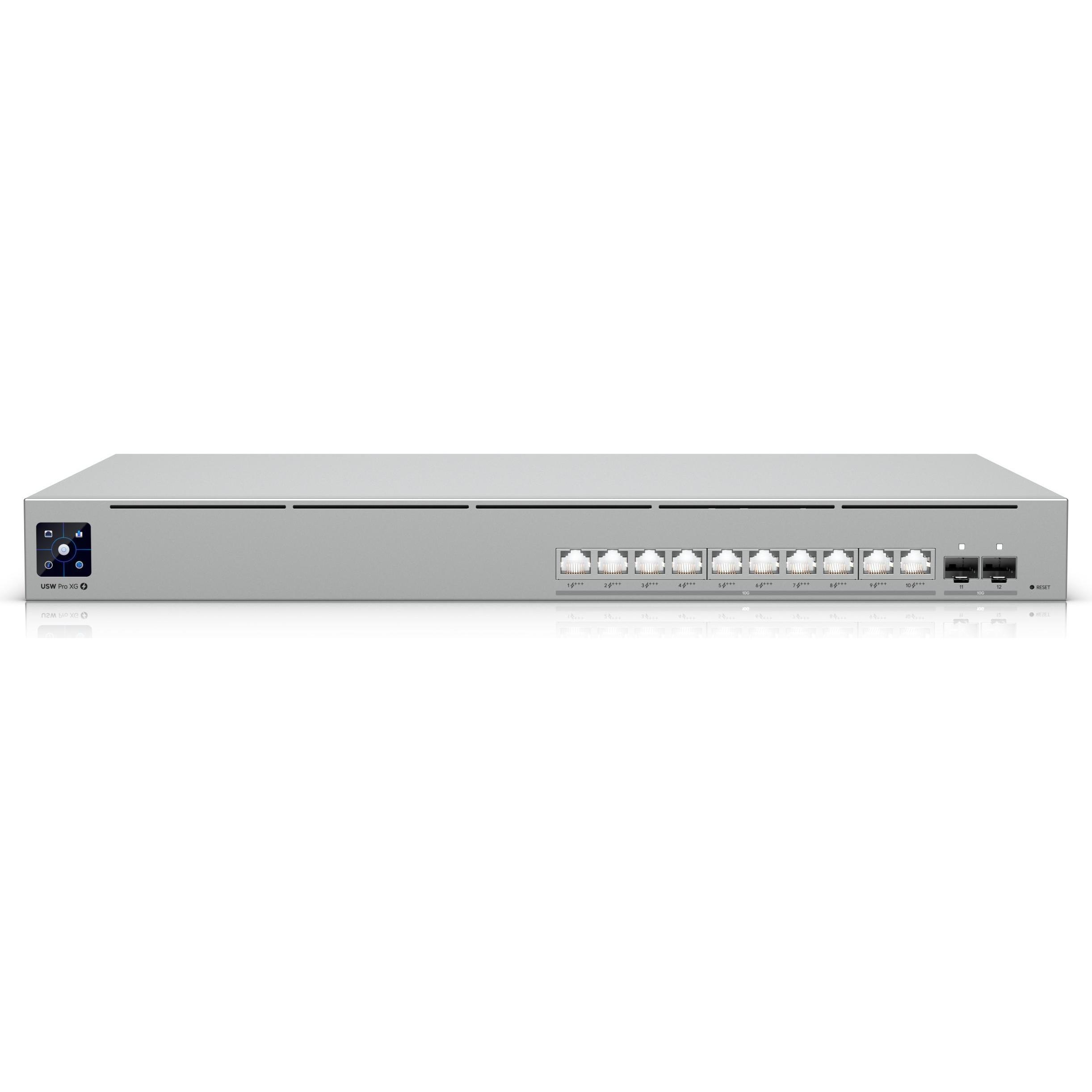 Ubiquiti UniFi Pro XG 10 Switch 10-porte 10 Gigabit Ethernet PoE+++ (12 Ports), Netzwerk Switch, Sch