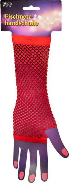 MICA Festival Netzhandschuhe - für Erwachsene - lang - rot