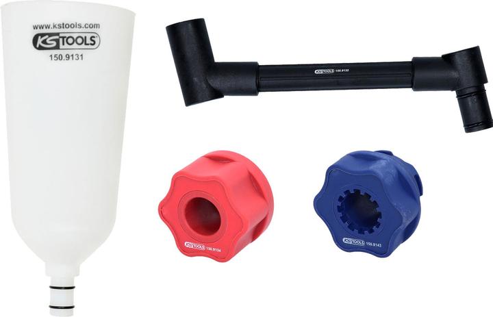 Actual product image KS Tools Oil filling funnel set with rotatable angle arm for VAG | 4-pcs.