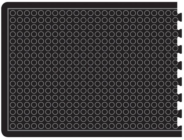 Produktbild Miltex Anti-Ermüdungsmatte YOGA DOME, schwarz genoppt (1200 x 900 mm)