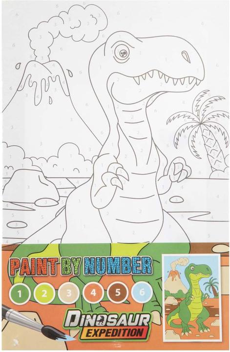 Actual product image Grafix Dino paint-by-numbers colour set (assorted - 1 piece)