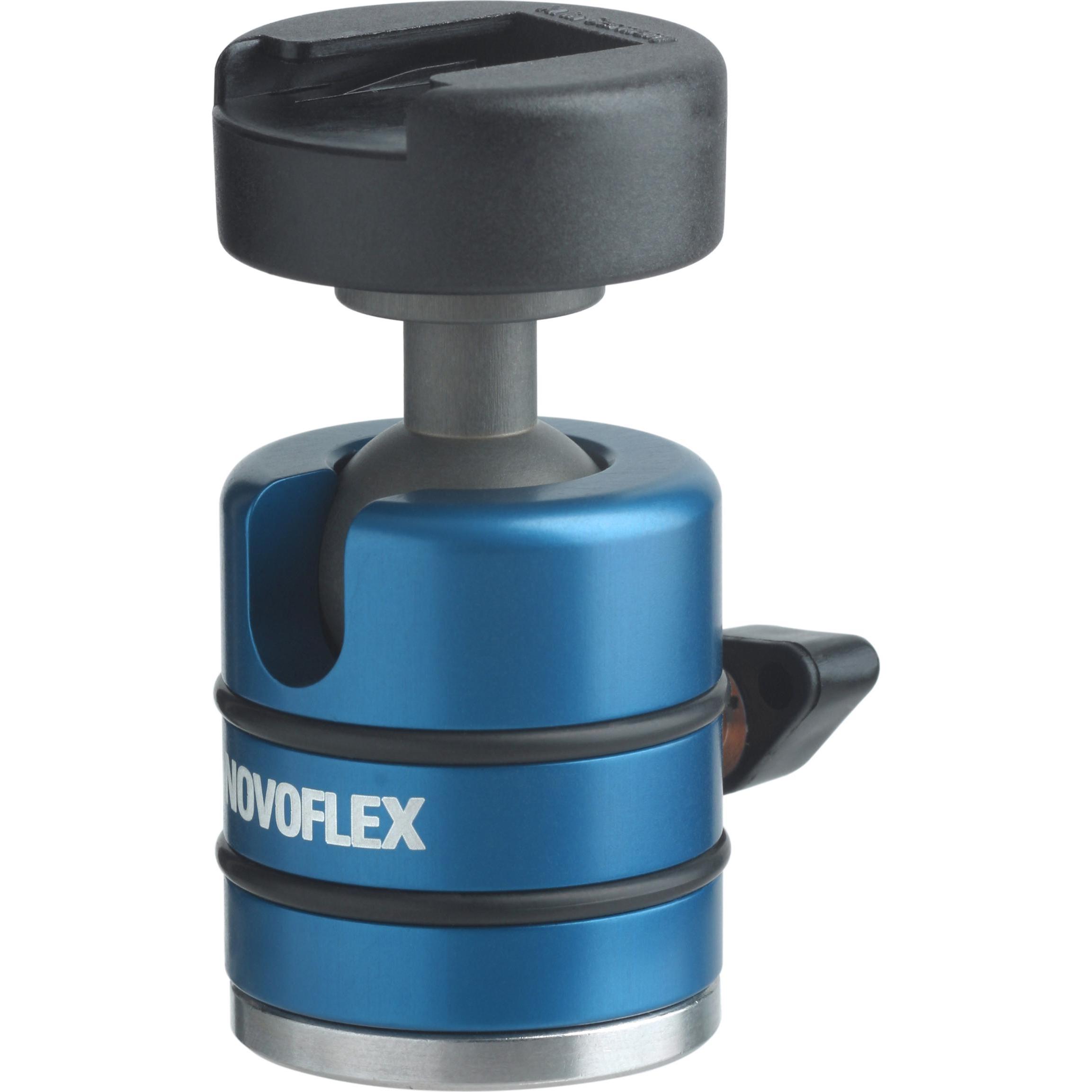 Novoflex Neiger 19, Kugelkopf mit Blitzschuh (Kugelkopf), Stativkopf, Blau