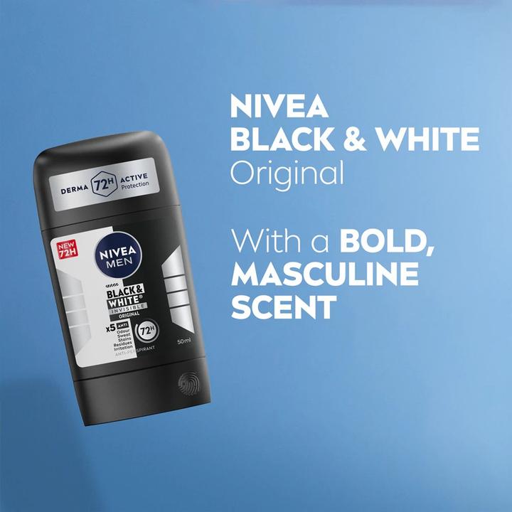 Produktbild NIVEA Solid antiperspirantack & White Invisible Original 50 ml (Stick)