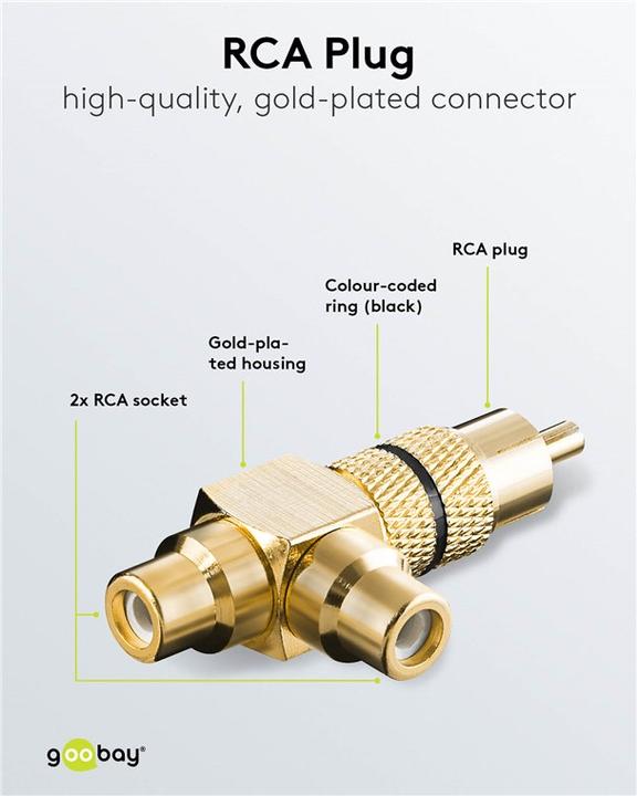 Image du produit Goobay Adaptateur Cinch Y (Adaptateur jack)