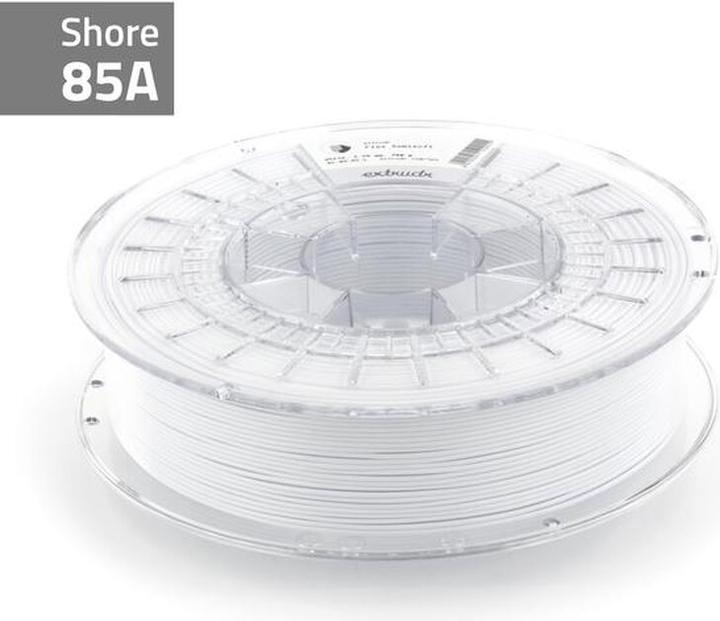 Produktbild Extrudr Flex Semisoft Weiss 2.85 mm 750 g (TPU, 2.85 mm, 750 g, Weiss)