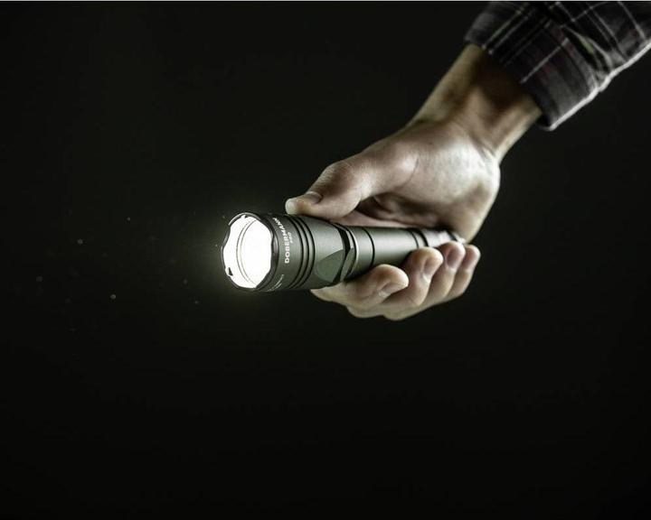 Actual product image ArmyTek Dobermann Pro Magnet USB Olive Warm LED torch with wrist strap, with holster battery-powered (15 cm, 1400 lm)