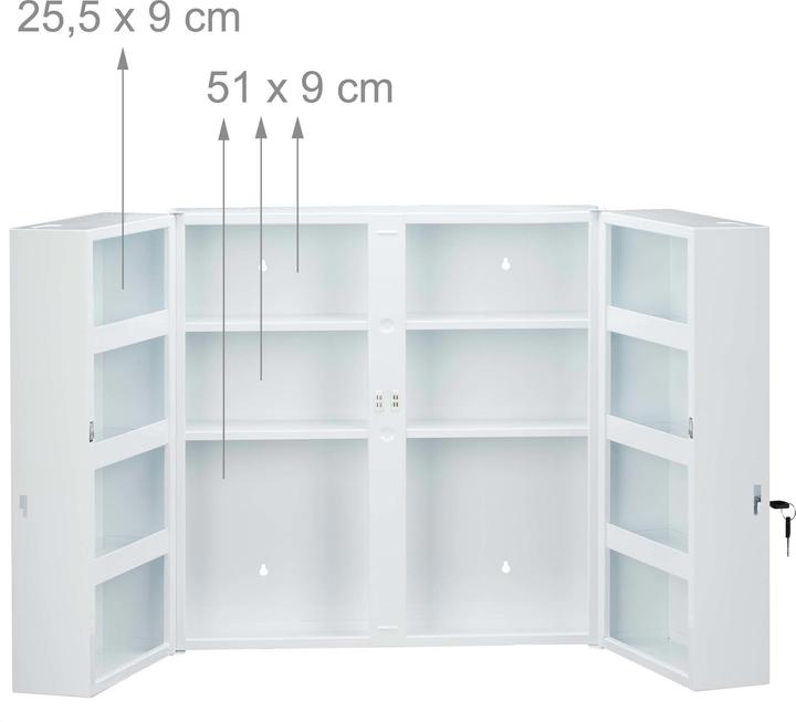 Immagine prodotto Relaxdays Medizinschrank (53 x 19 x 53,5 cm)