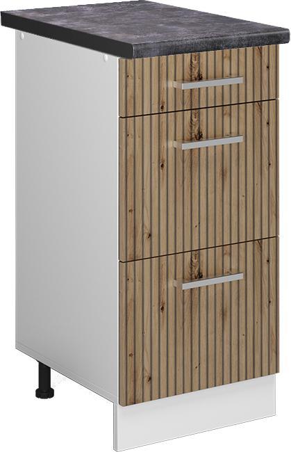 Anthrazit, Artisan Eiche, Weiss