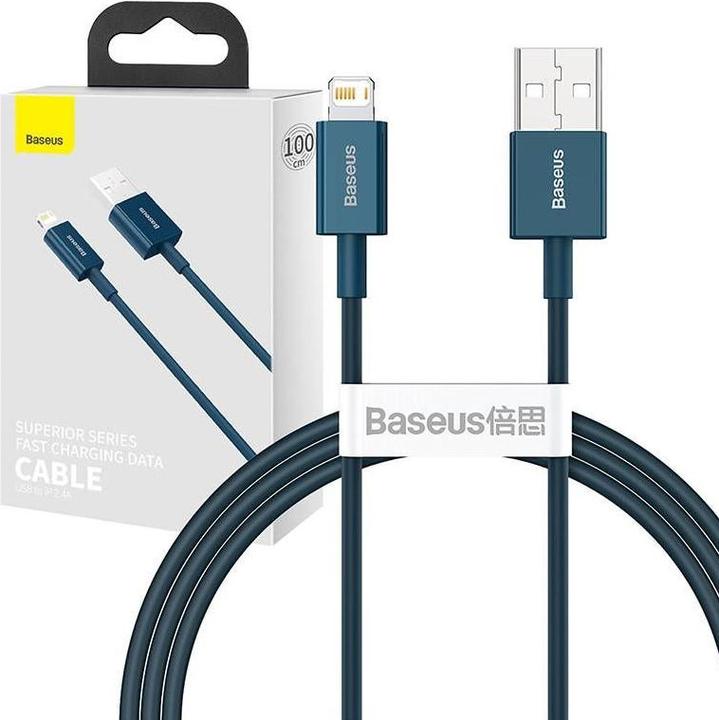 Productafbeelding Baseus Superior Series Kabel USB naar iP 2.4A 1m (blauw) (1 m, USB 2.0)
