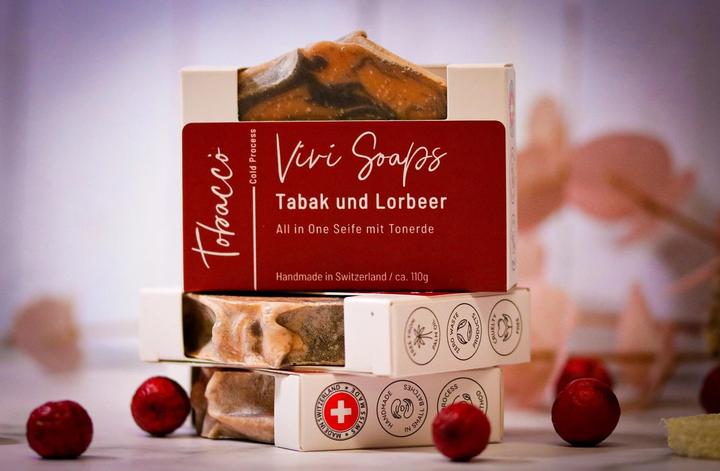 Actual product image Vivi Soaps Tobacco - Soap tobacco and laurel fragrance (Hard soap)