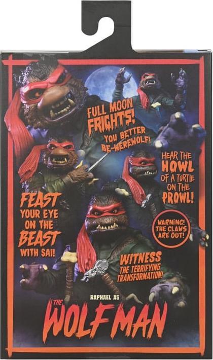 Actual product image Neca Universal Monsters x Teenage Mutant Ninja Turtles Action Figure Ultimate Raphael as The Wolfman 18 c