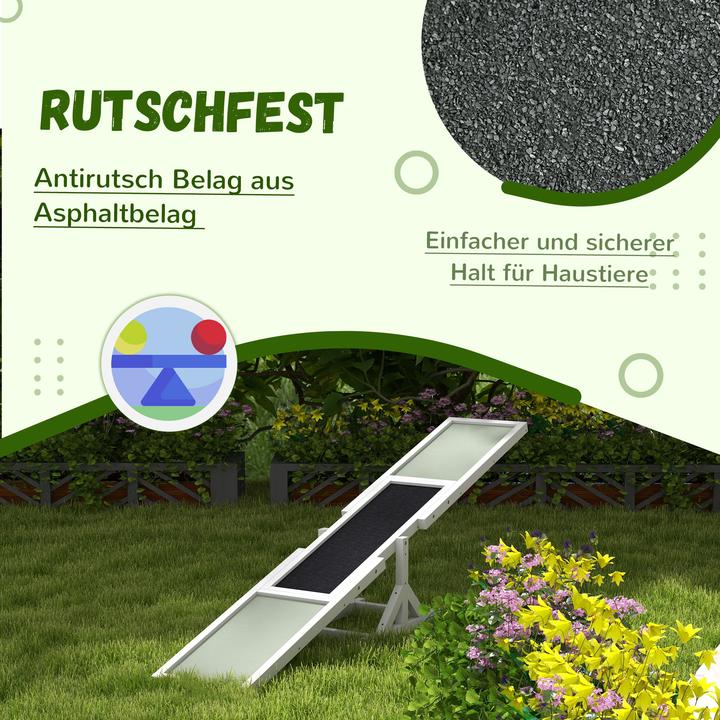 Actual product image PawHut Hundewippe Tannenholz Weiss (Agility)
