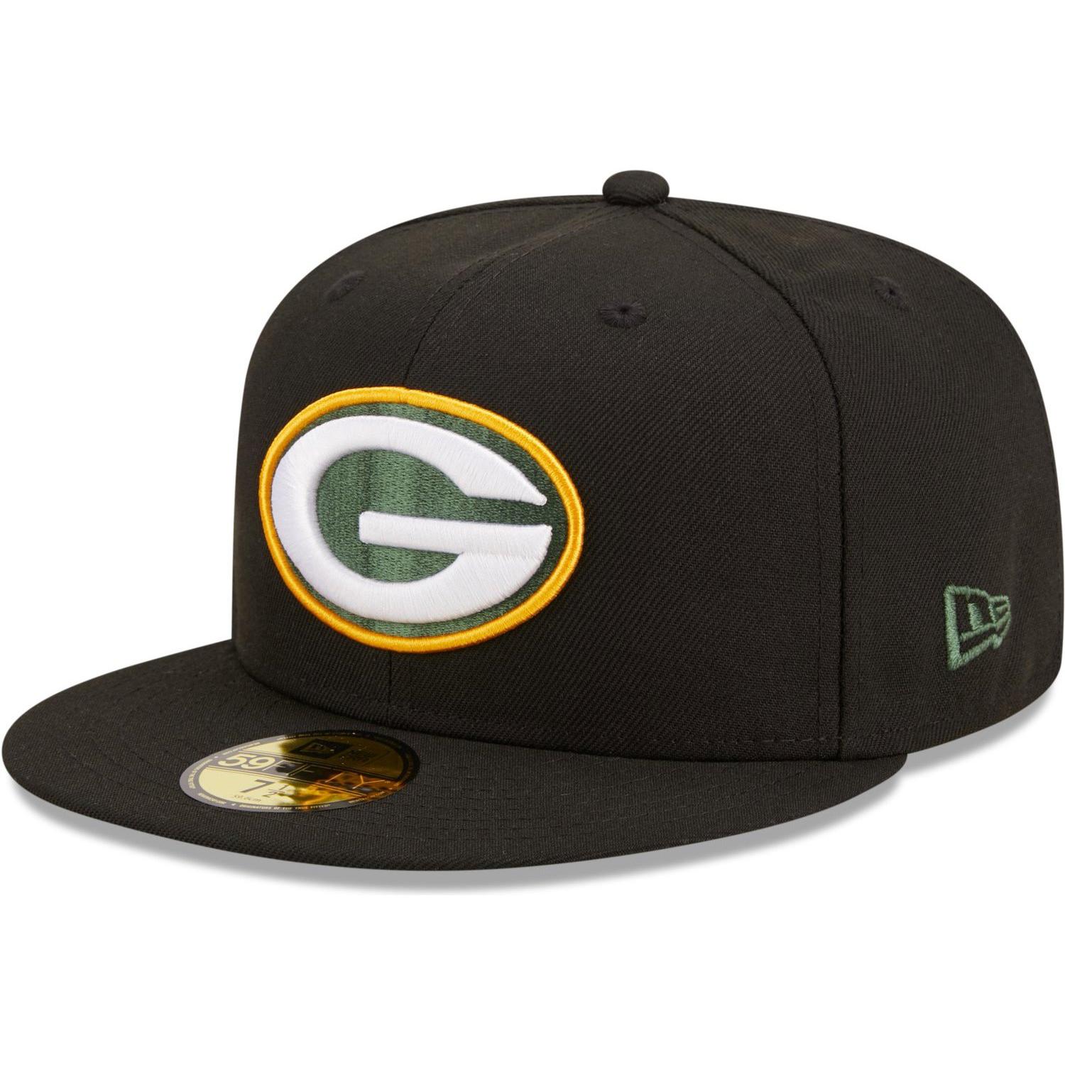 New Era, Herren, Cap, 59Fifty Cap Green Bay Packers Lambeau Field - 7 1/8, Schwarz, (7 1/8)