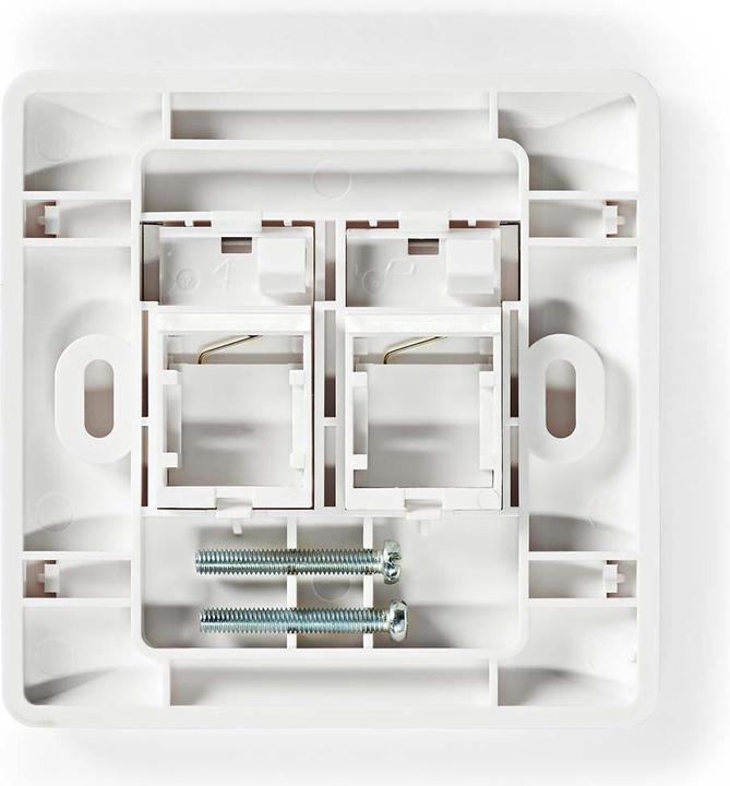 Actual product image Nedis Network Keystone front panel | RJ45 front panel | 2-port port(s) | ABS | White | Box