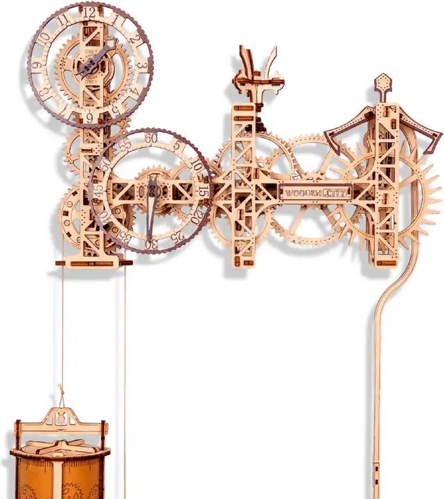 Actual product image WoodenCity Steampunk Wall Clock - 3D Wooden Kit