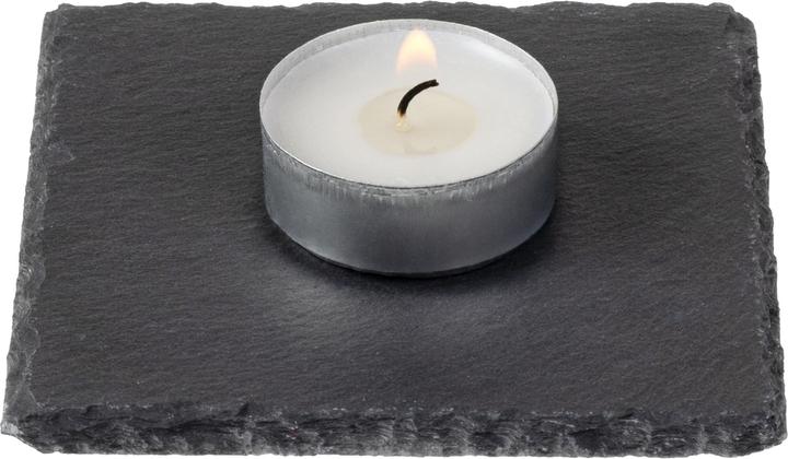 Produktbild Cocon Kerzenuntersetzer 10 x 10 cm, Schiefer, Schwarz, 4 (10 x 10 x 0.5 cm)