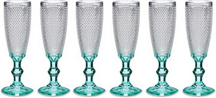 Produktbild Vivalto glas Punkte Glas 6 Stück (185 ml) (18.50 cl, 6 Gläser, Sektgläser)