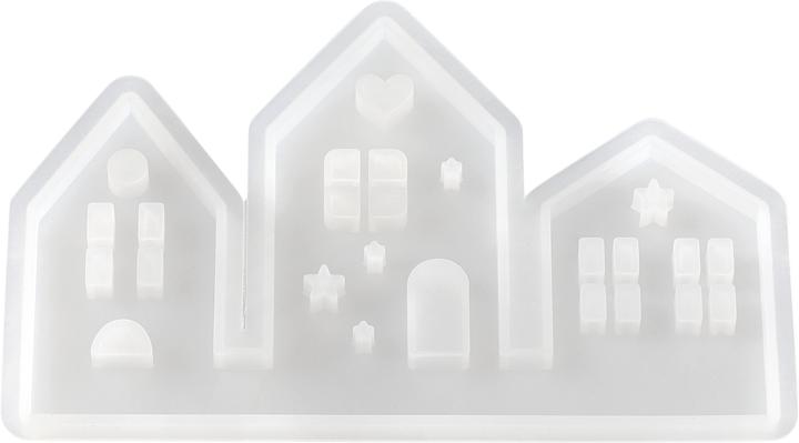Image du produit Hobby Fun Silikon-Giessform "Häuserreihe" mit Steckkante