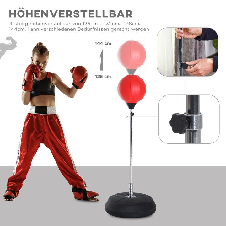 Produktbild Homcom Boxsack Kunstleder, Kunststoff Rot (43 cm)