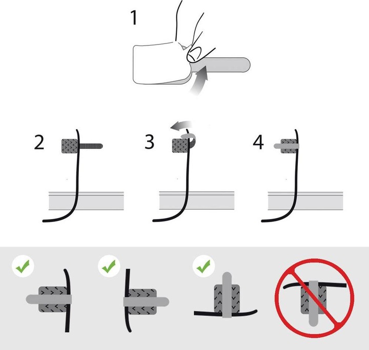 Actual product image Label-the-cable LTC Wall Velcro Cable Ties, pack of 10 (Velcro cable ties, 90 mm, 10 pcs.)