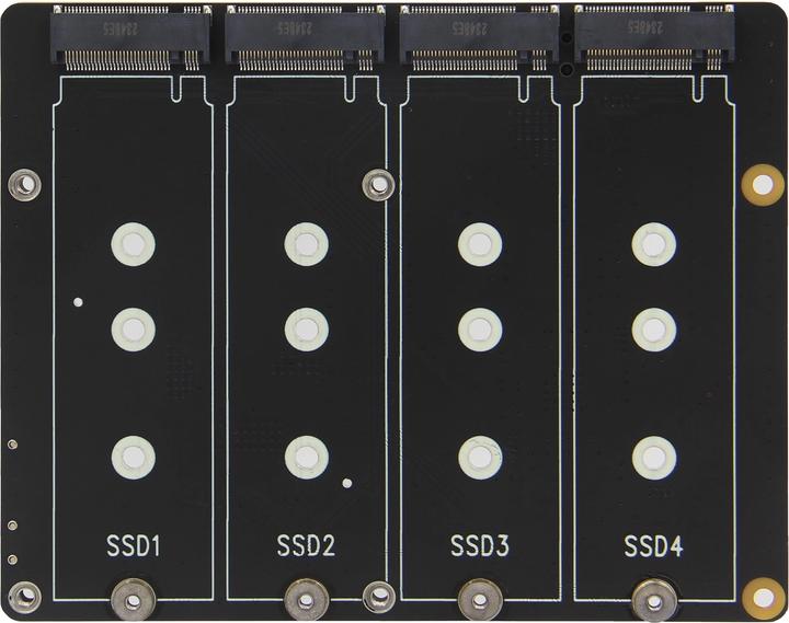 Produktbild Geekworm PCIe expansion to 4 NVMe M.2 SSDs for Raspberry Pi 5
