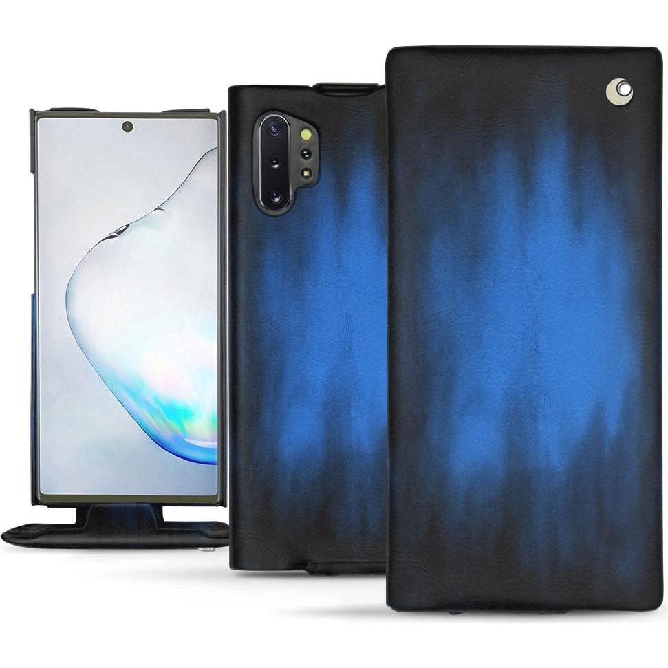 Noreve Lederschutzhülle vertikal (Samsung Galaxy Note 10+), Smartphone Hülle, Blau