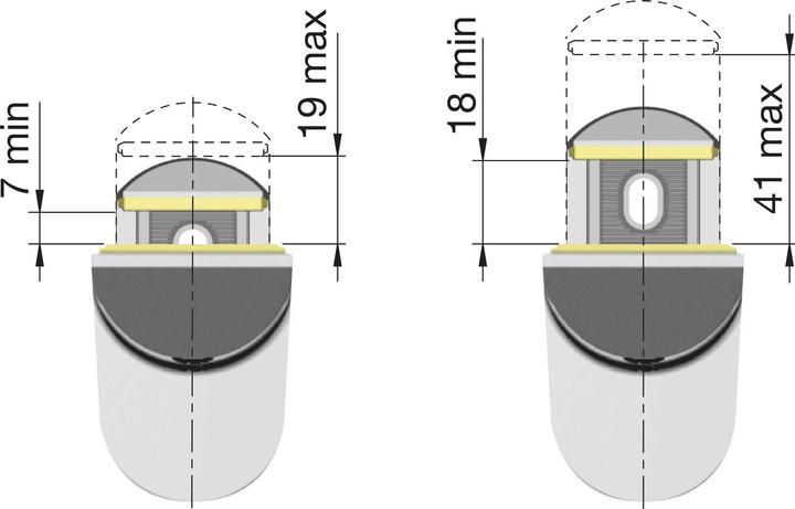Actual product image Italiana Ferramenta Shelf clamp support Kaiman glass shelf support for 7-41 mm glass, ZN silver
