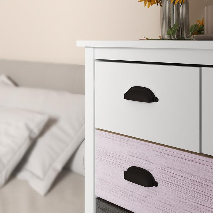 Image du produit Homcom Kommode MDF, Kiefernholz Weiss (70 x 38 x 85 cm)