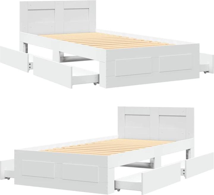 Actual product image VidaXL Bed frame with headboard (75 x 190 cm)