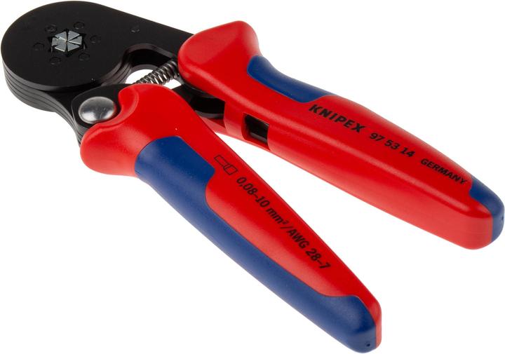 Productafbeelding Knipex Zelfinstellende krimptang voor adereindhulzen met zijaansluiting 97 53 14 (180 mm)