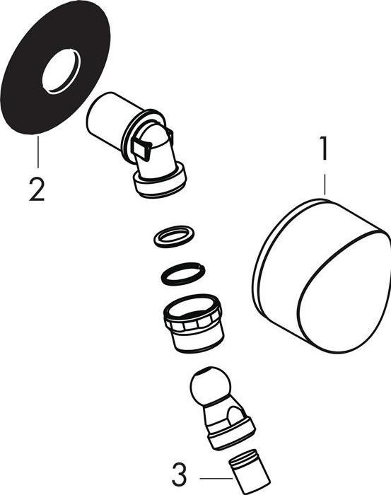 Immagine prodotto hansgrohe Raccordo HG FIXFIT S con valvola antiriflusso e giunto a sfera cromato