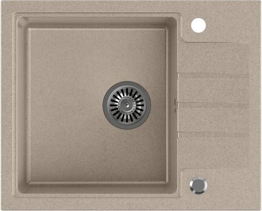 Actual product image Steiner PETER 116 Steingran beige granite sink 1 bowl without (62x50x20) with siphon and plug (62 cm, 50 cm)