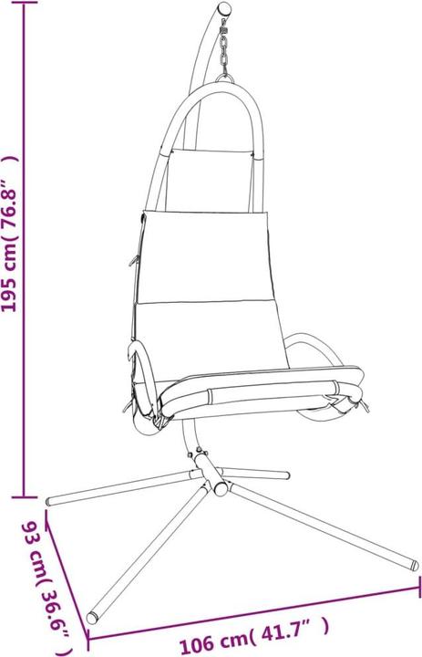 Image du produit vidaXL Garten Schaukelstuhl (110 kg)