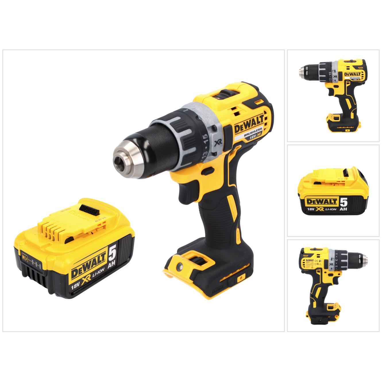 DeWalt, Trapano + Avvitatore a batteria, DCD 791 N Trapano avvitatore a batteria 18 V 70 Nm Brushless + 1x batteria ricaricabile 5.0 Ah -