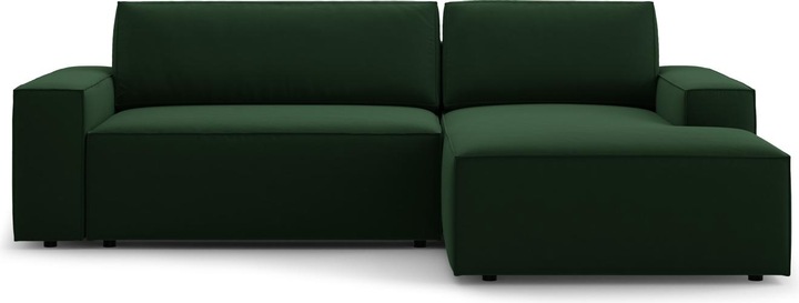Actual product image Micadoni Velvet Right Corner Sofa With Bed Function And Box, "Jodie", 3 Seats, 246x151x86 Made in Europe (Corner sofa)
