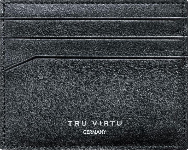 Actual product image Tru Virtu Card Case Soft Nappa Black