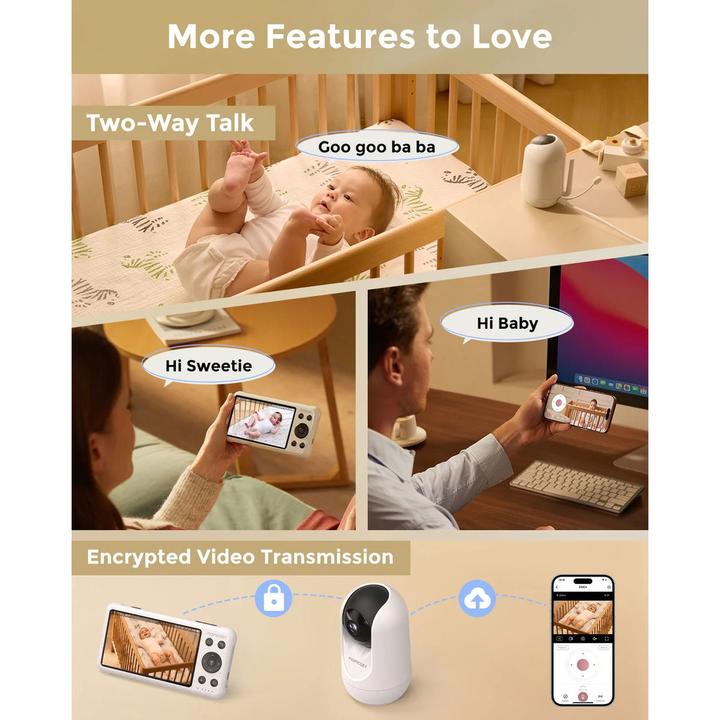 Actual product image Momcozy Baby Monitor (Baby Monitor Audio, Video & Audio, 300 m)